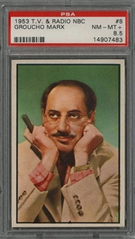 1953 Bowman "TV & Radio Stars of NBC" #8 Groucho Marx - PSA NM-MT+ 8.5 "1 of 1!"